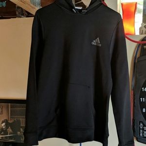 Adidas Black Sports Hoodie Sz L